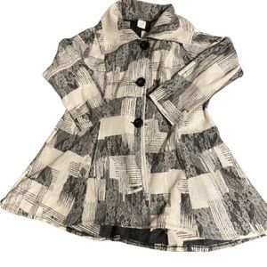 NWOT ARTEX White and black mid length dress jacket